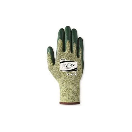 HyFlex® Cut Resistant Gloves, Ansell 11-511, Green Nitrile Palm Coat, Size 9, 1 Pair - Pkg Qty 12